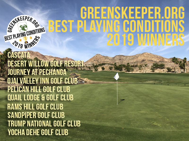GreensKeeper.org Awards Best Playing Conditions 2019